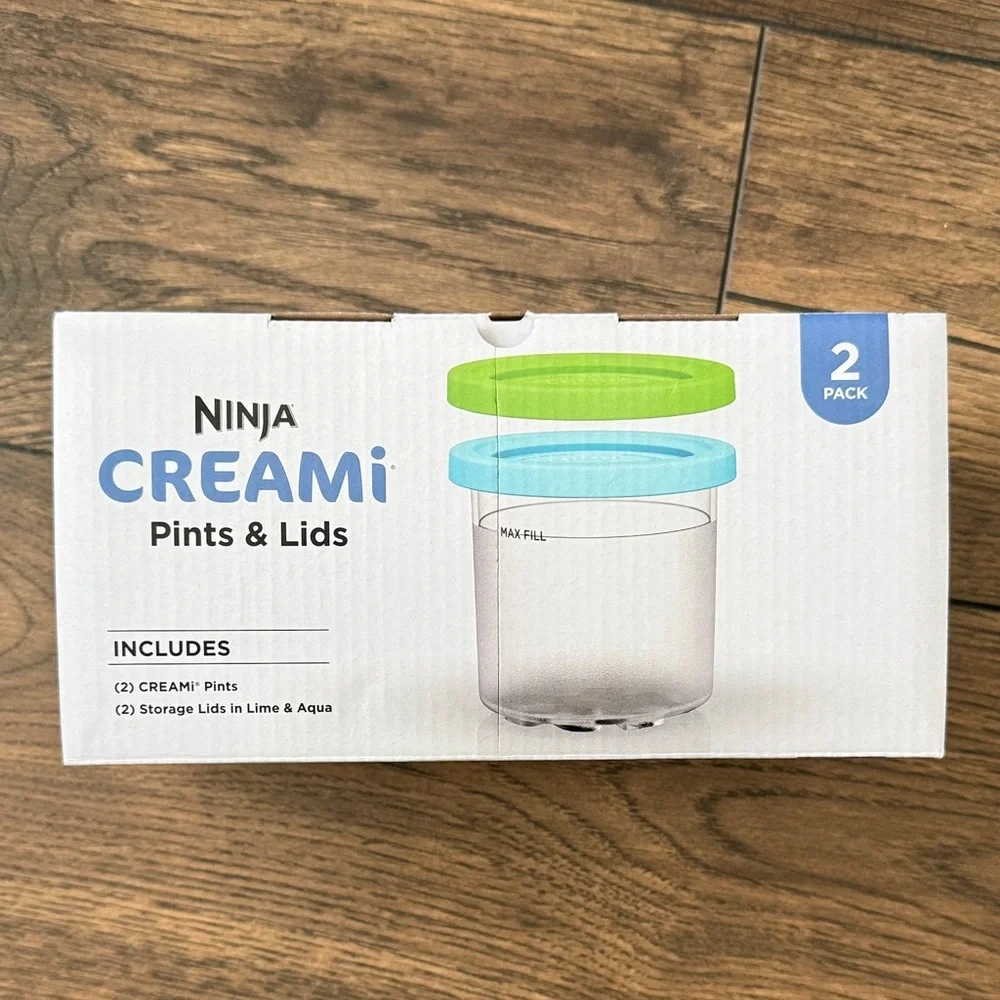 Ninja Creami Pints & Lids - Green and Blue New 2pack